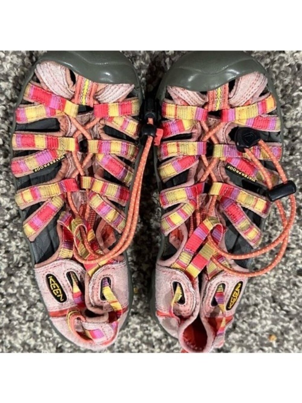 Keen Kids Waterproof Multi-Color Sandals Size 1 Rainbow Hiking Water Outdoor